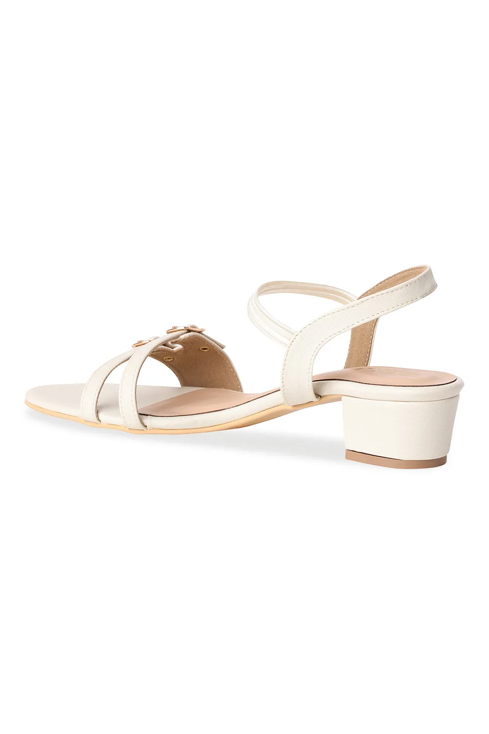 SOLES Front Buckle Small Strapped Heels