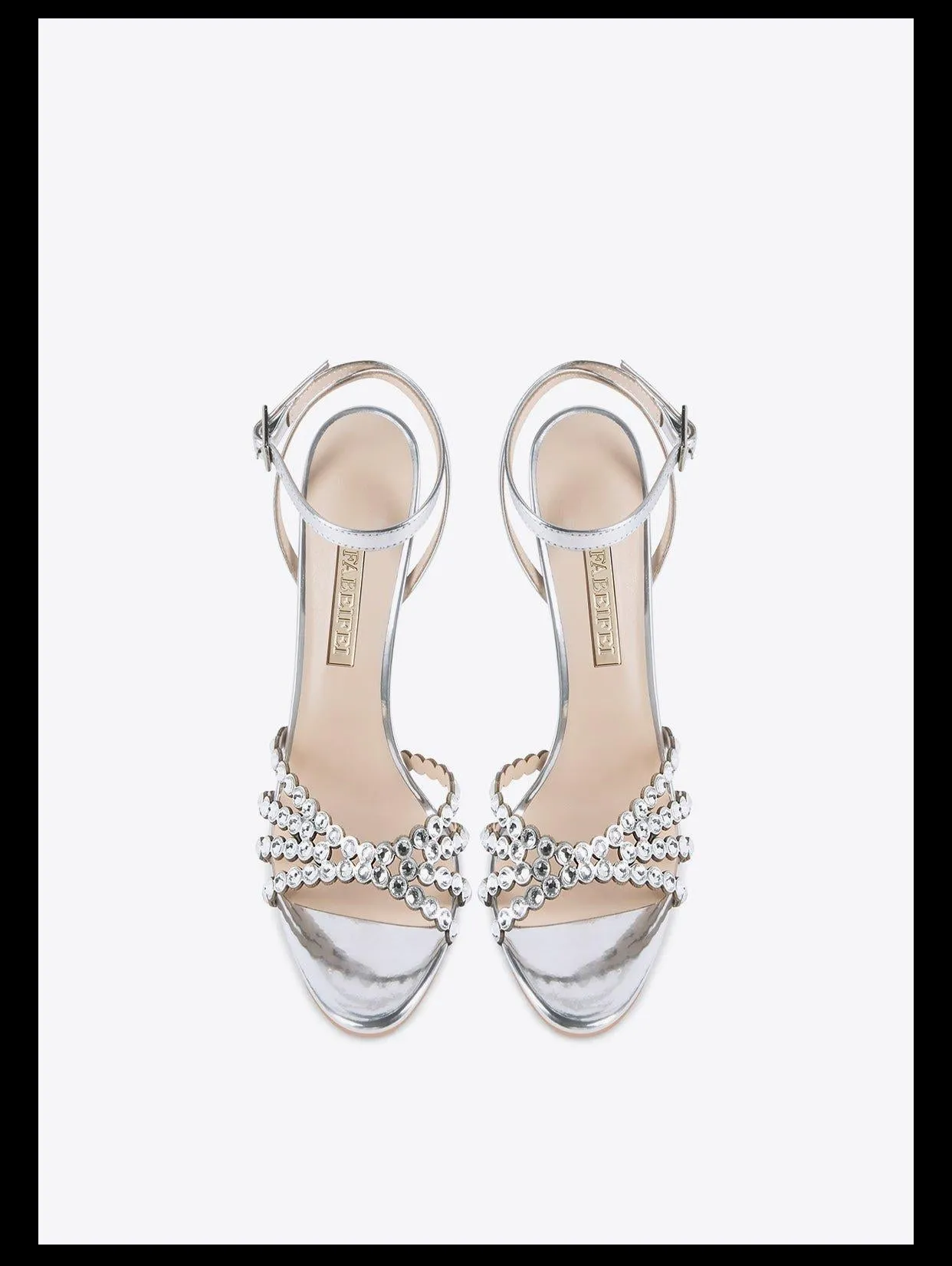 Stiletto high heels rhinestone open toe high heels sandals - Caliop