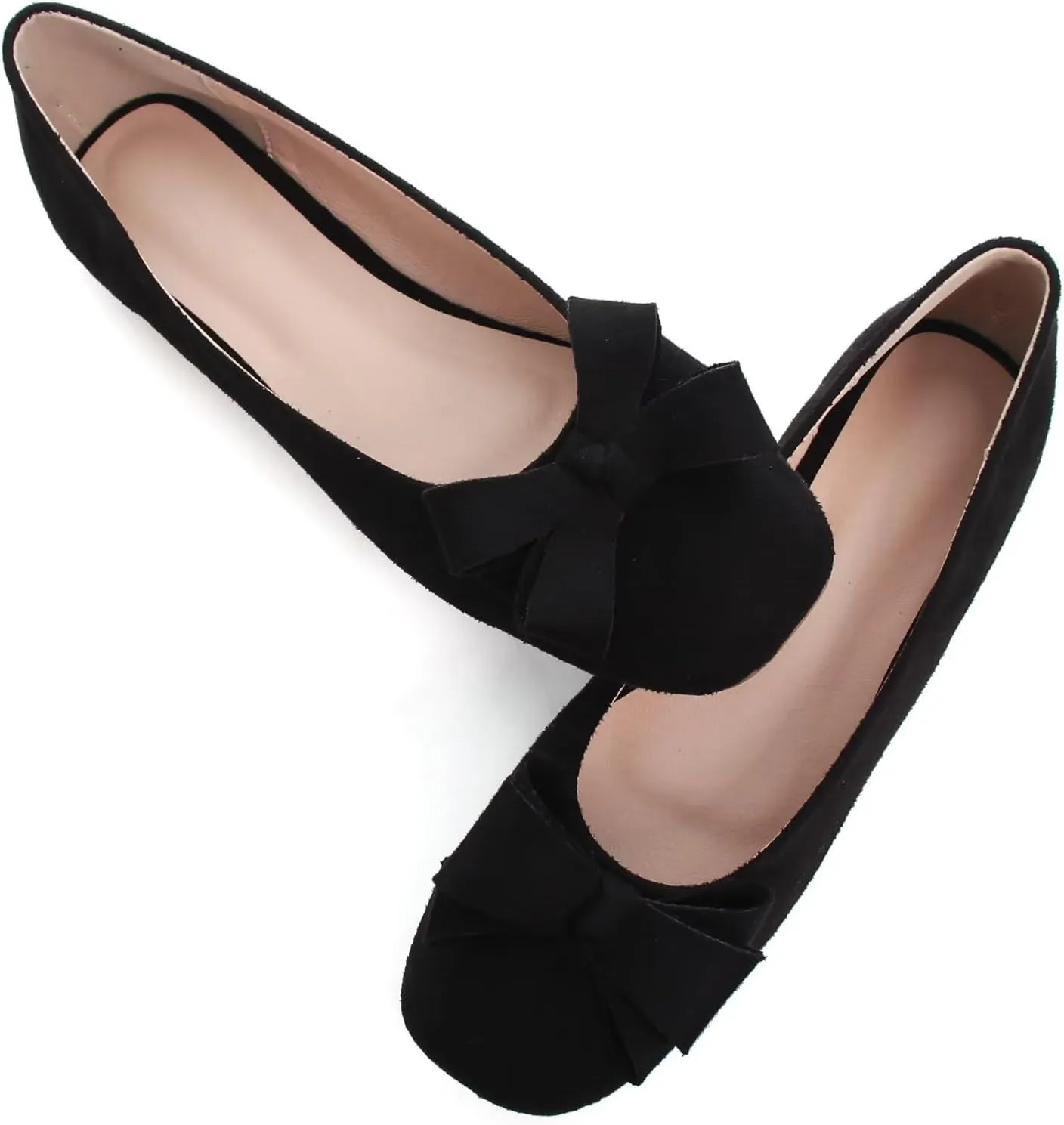 TN TANGNEST Women's Ballet Flats Cute Square Toe Dress Flats Soft Work Flats
