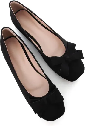 TN TANGNEST Women's Ballet Flats Cute Square Toe Dress Flats Soft Work Flats