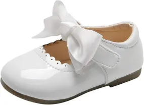 Toddler Girls Mary Jane Dress Shoes Ballet Flat𝘀 Slip-On Bowknot Wedding Par𝘁y Size Five Toddler Boy Shoes