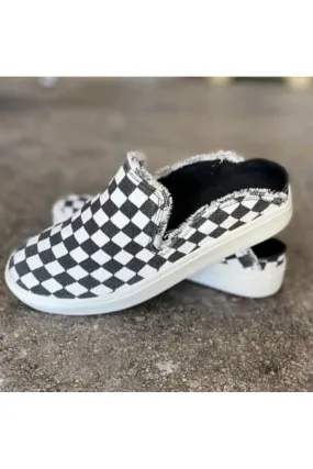 Tori Checkered Slip Ons