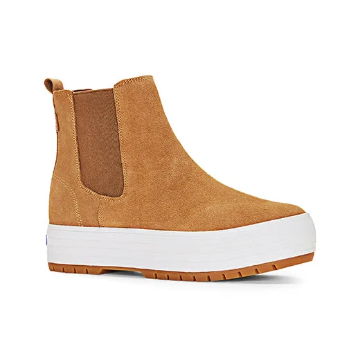 Women's The Platform Chelsea Lug Suede Sneaker Brown (WH67645)