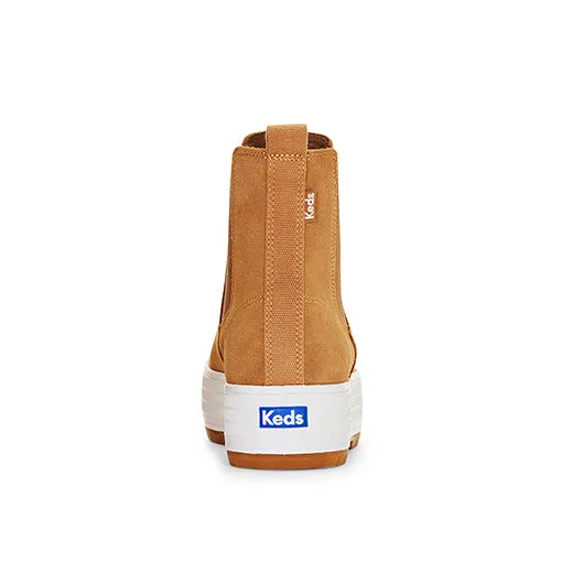 Women's The Platform Chelsea Lug Suede Sneaker Brown (WH67645)